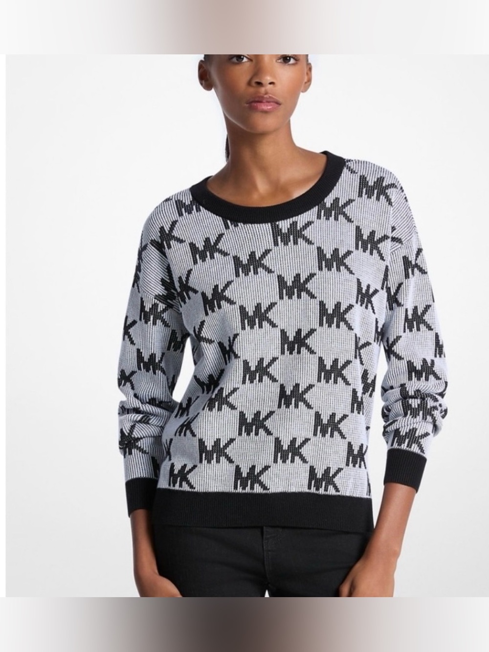 NWT Michael Kors Black Logo Sweater XL